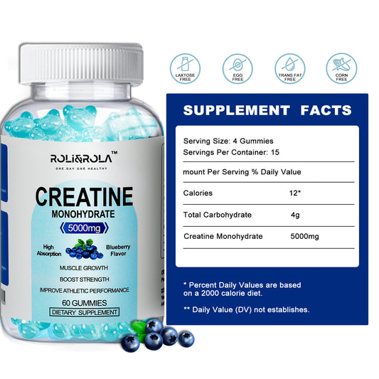 Creatine Monohydrate Gummies Blueberry 2 Bottles
